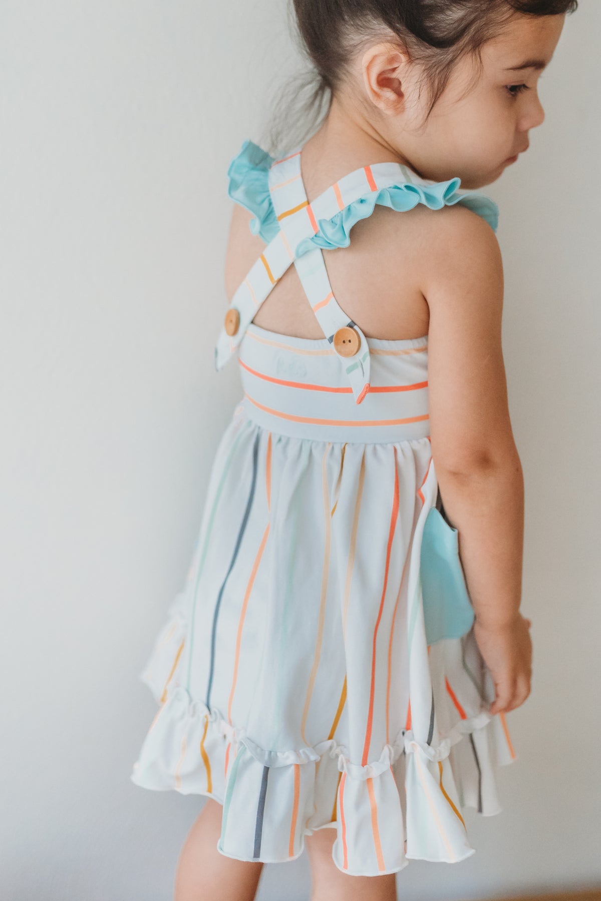 INDIE BLUE Dresses Bree Crossback Dress (color stripes) FINAL SALE