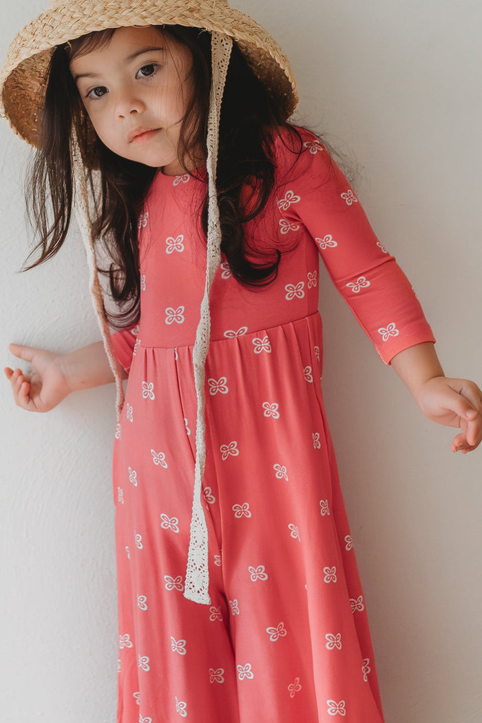 INDIE BLUE Romper Rita Romper (pink butterfly)