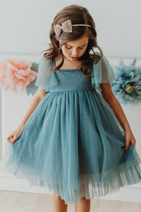 INDIE BLUE Dresses Fawn Dress (soft teal tulle)