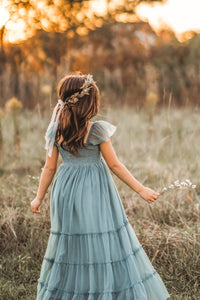 INDIE BLUE Dresses Marabella Dress (soft teal tulle)