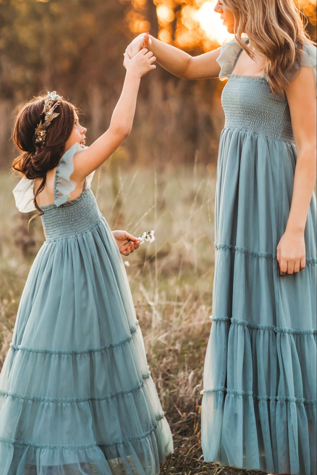 INDIE BLUE Women Women's Marabella Dress (soft teal tulle)