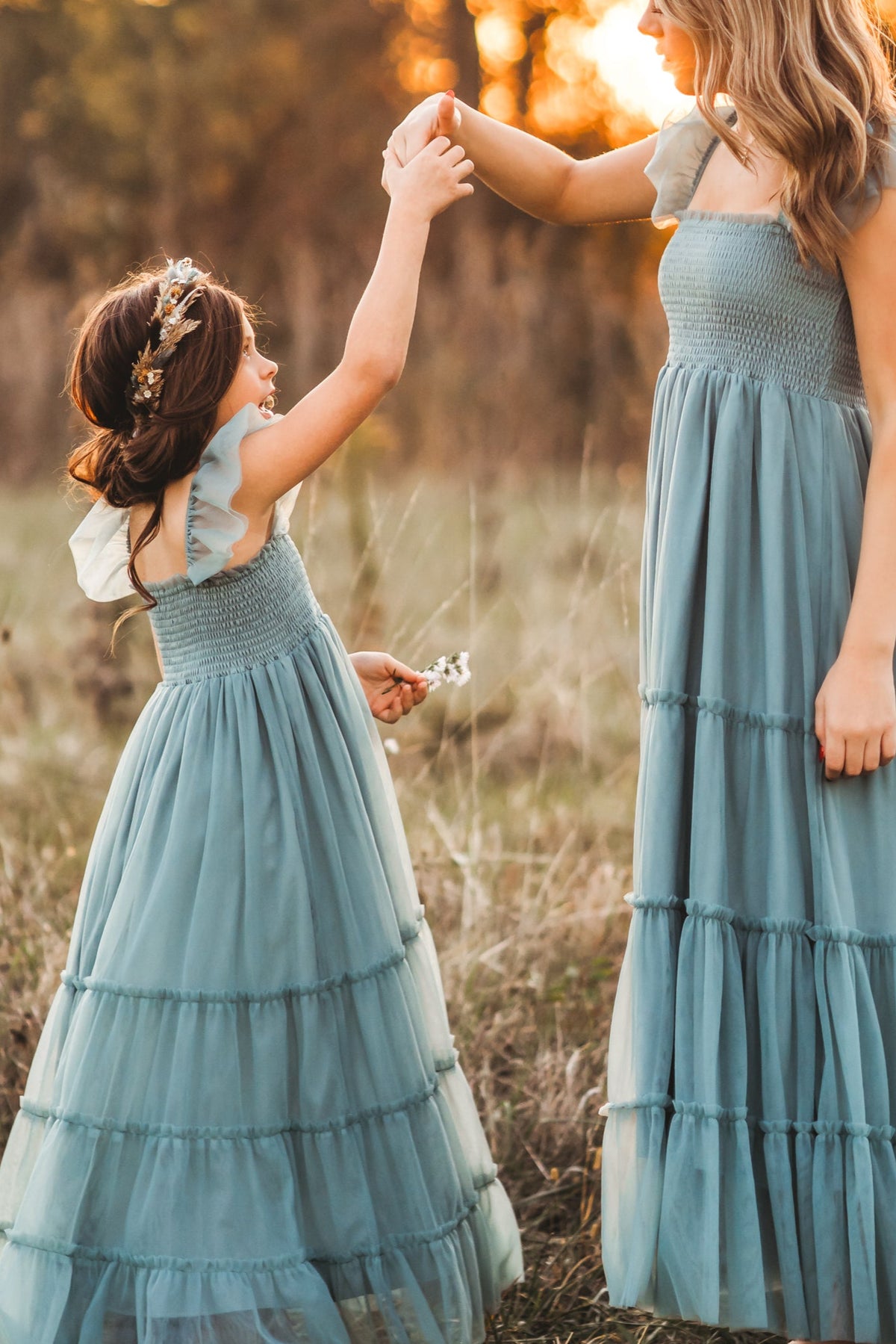 INDIE BLUE Dresses Marabella Dress (soft teal tulle)