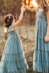 INDIE BLUE Dresses Marabella Dress (soft teal tulle)