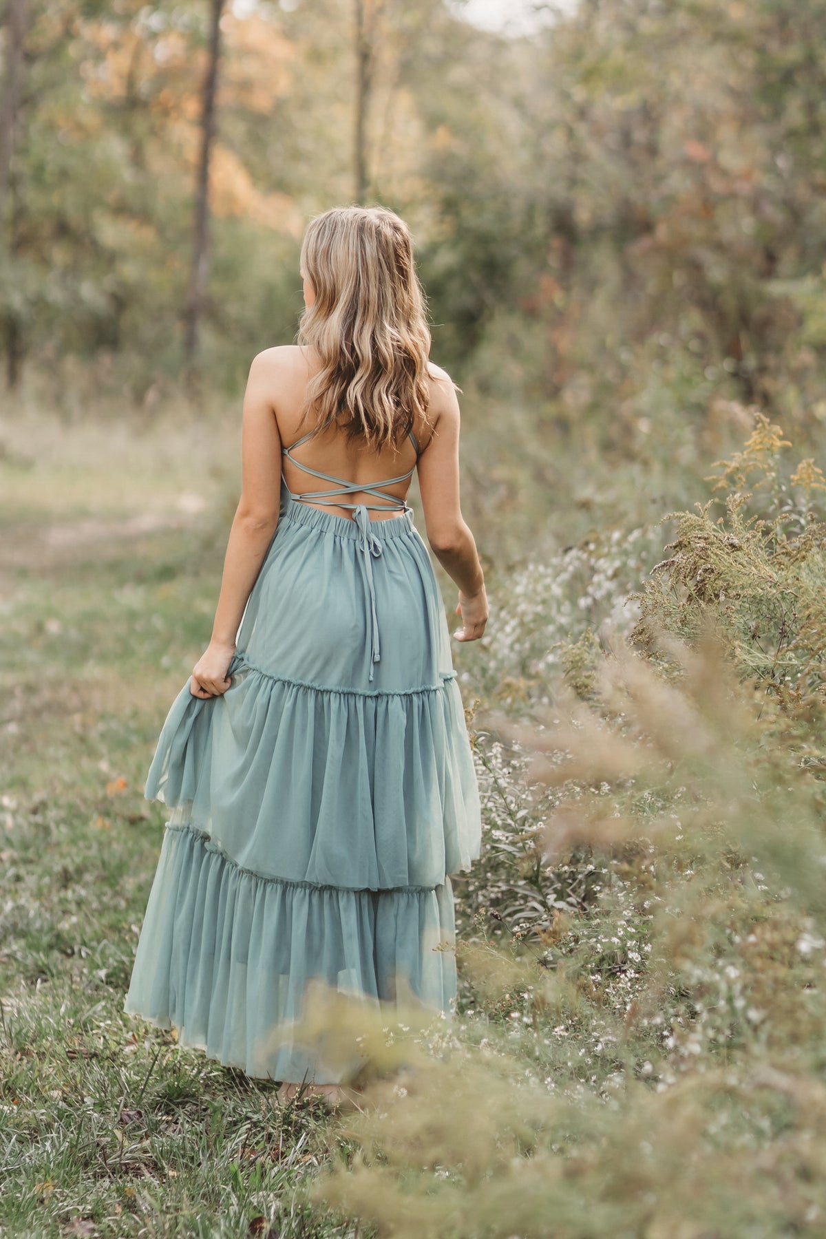 INDIE BLUE Women Women's Wendy Dress (soft teal tulle)