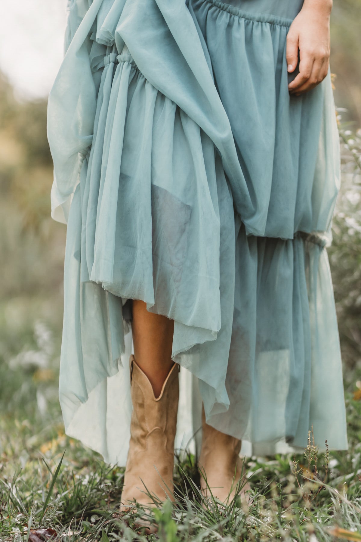 INDIE BLUE Women Women's Wendy Dress (soft teal tulle)