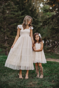 INDIE BLUE Women Women's Pia Dress (antique ivory tulle)