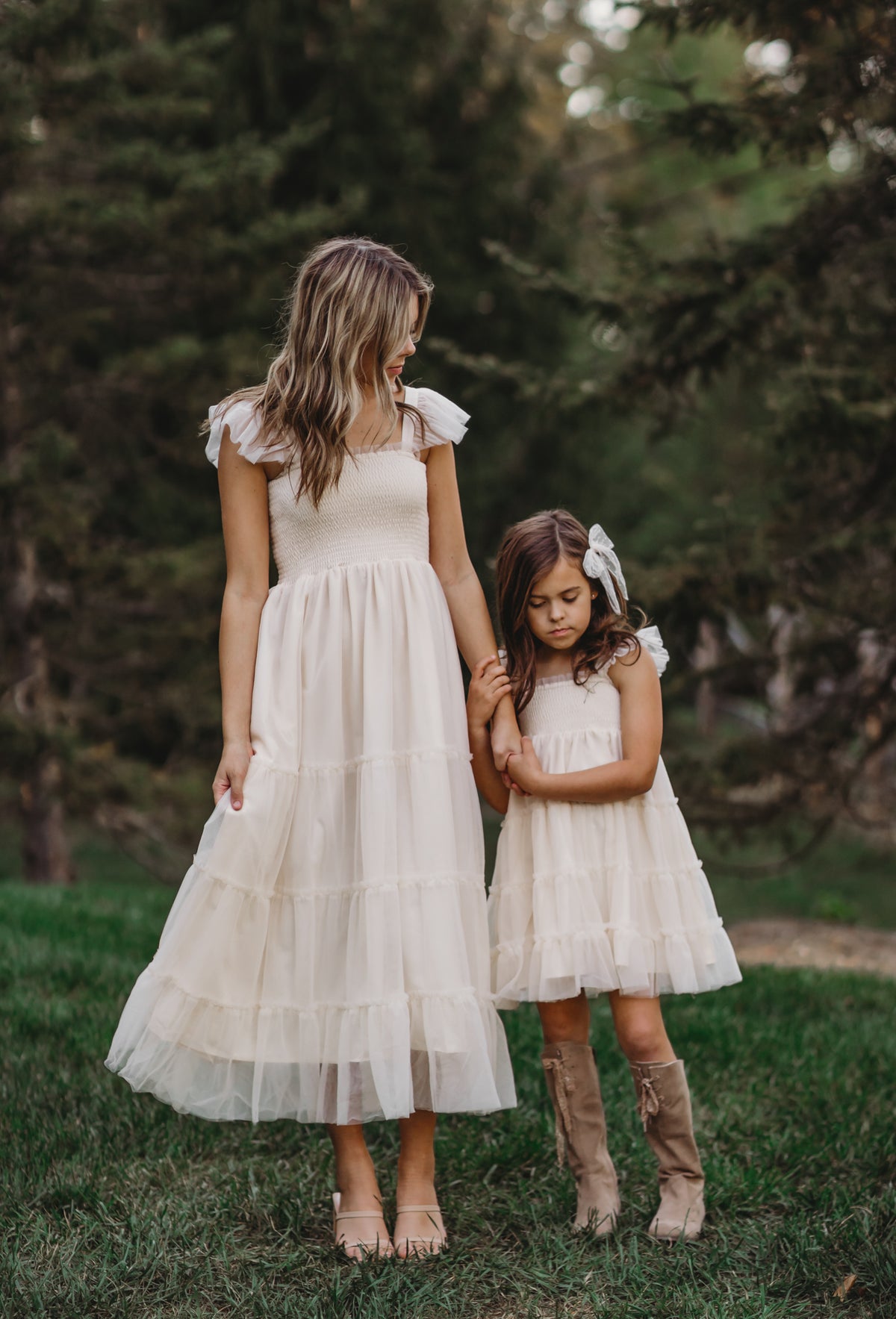 INDIE BLUE Women Women's Pia Dress (antique ivory tulle)