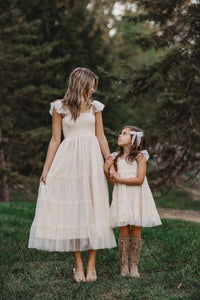 INDIE BLUE Women Women's Pia Dress (antique ivory tulle)