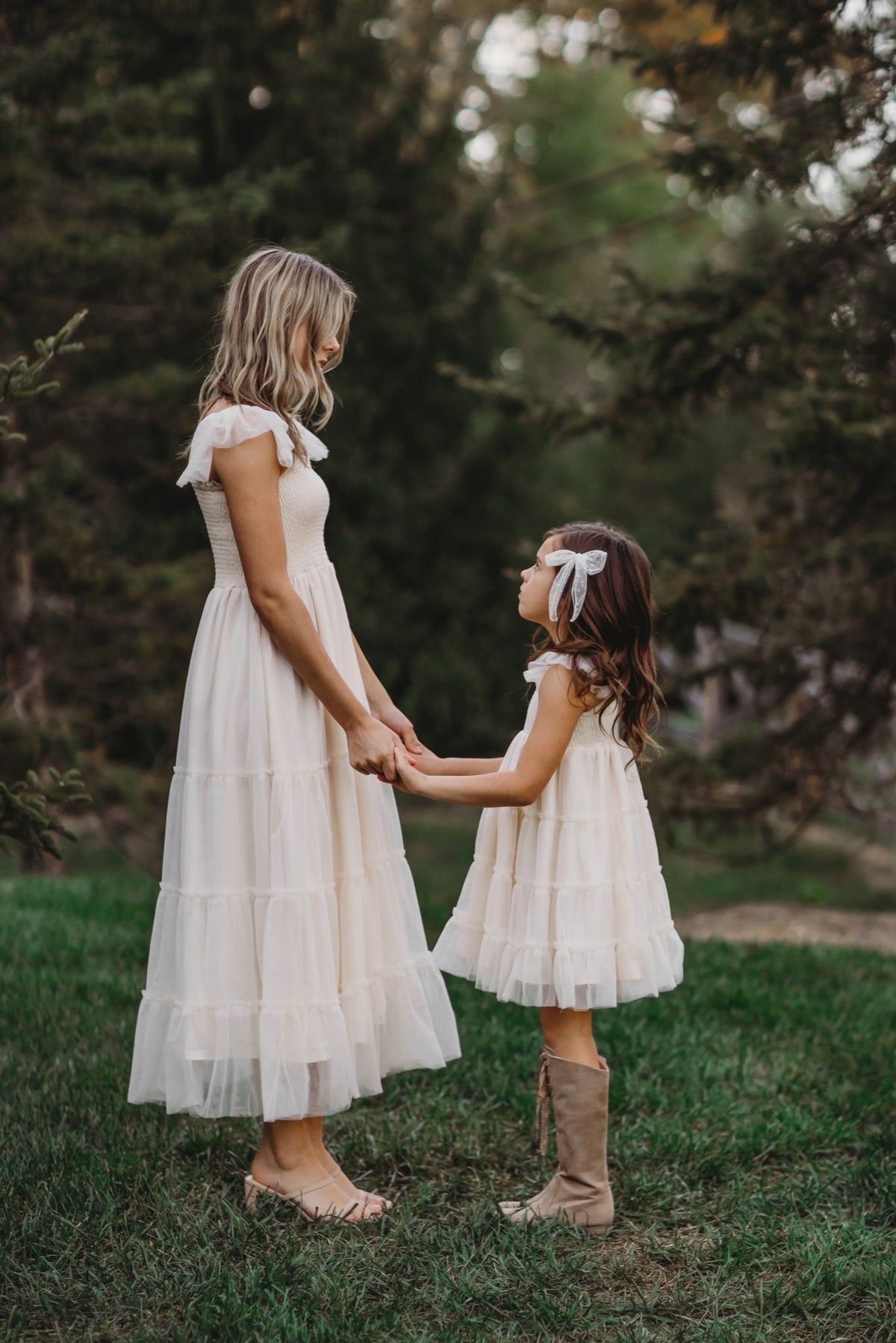 INDIE BLUE Women Women's Pia Dress (antique ivory tulle)