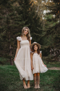 INDIE BLUE Dresses Pia Dress (antique ivory tulle)