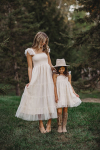 INDIE BLUE Dresses Pia Dress (antique ivory tulle)