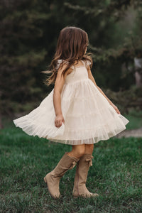INDIE BLUE Dresses Pia Dress (antique ivory tulle)
