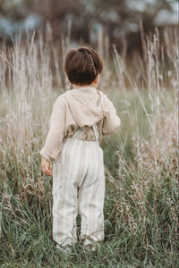 INDIE BLUE Boys Knox Hoodie (latte muslin)