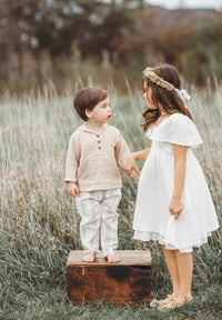 INDIE BLUE Dresses Fawn Dress (white muslin) FINAL SALE