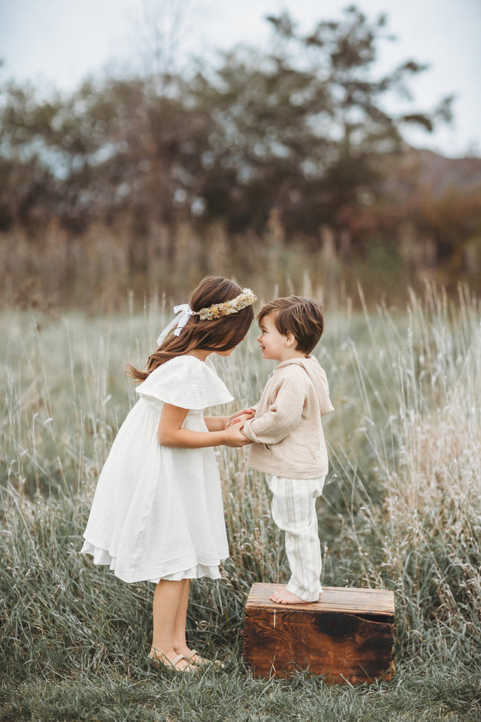 INDIE BLUE Dresses Fawn Dress (white muslin) FINAL SALE