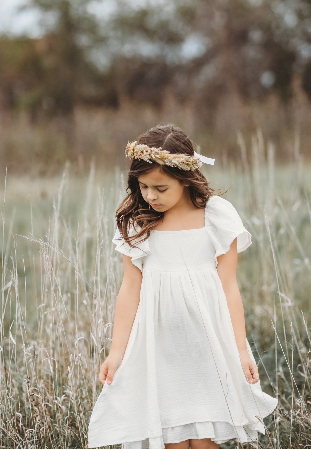 INDIE BLUE Dresses Fawn Dress (white muslin) FINAL SALE