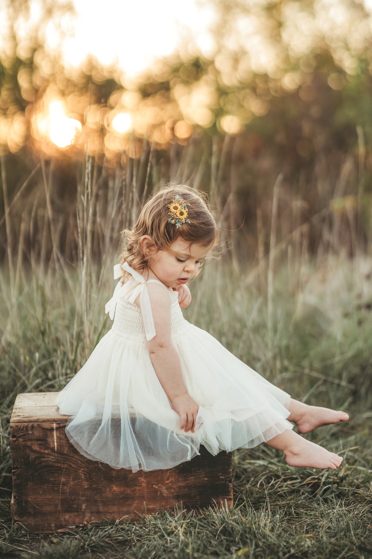 INDIE BLUE Dresses Isa Dress (antique ivory tulle)