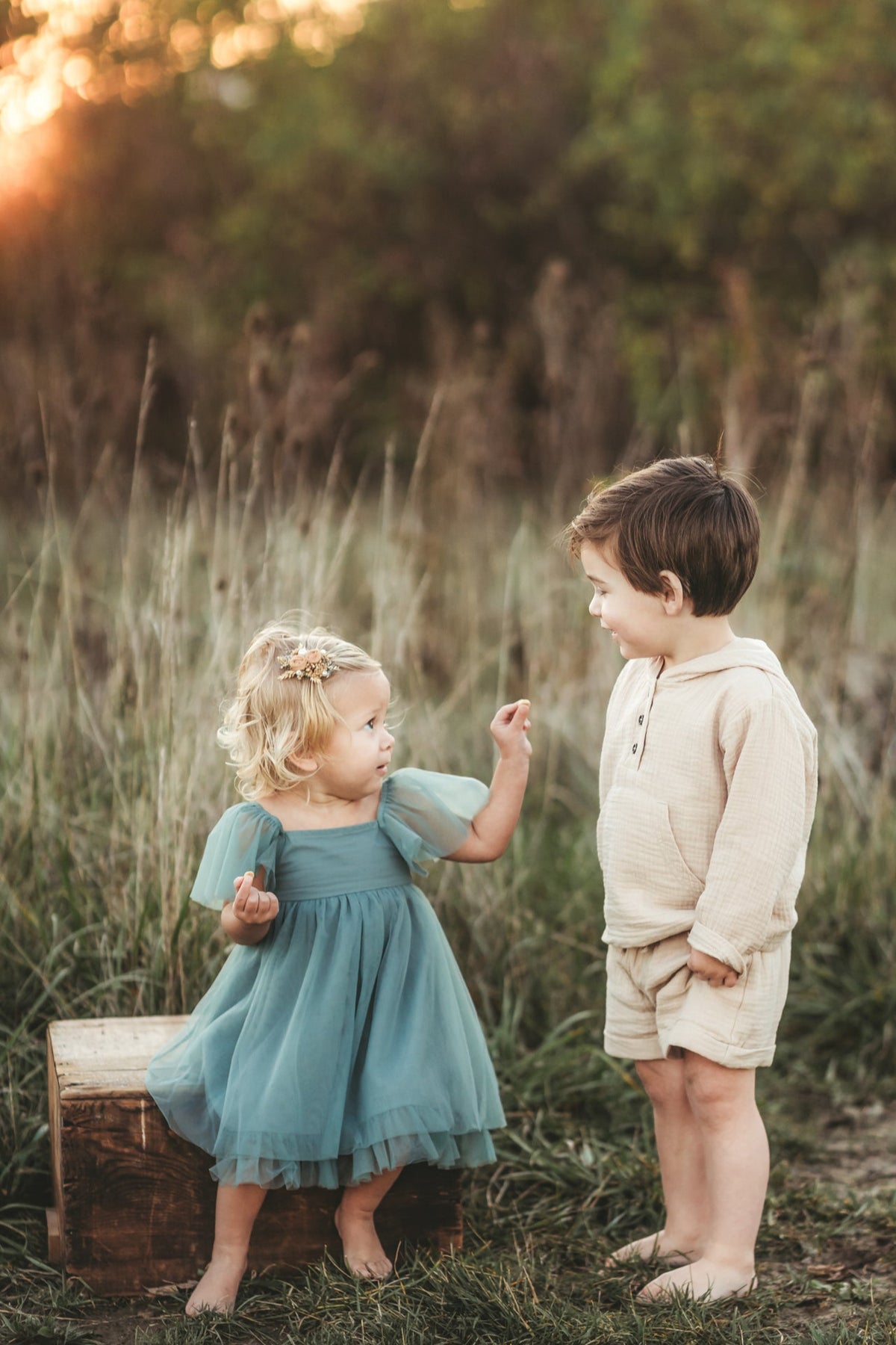 INDIE BLUE Dresses Fawn Dress (soft teal tulle)