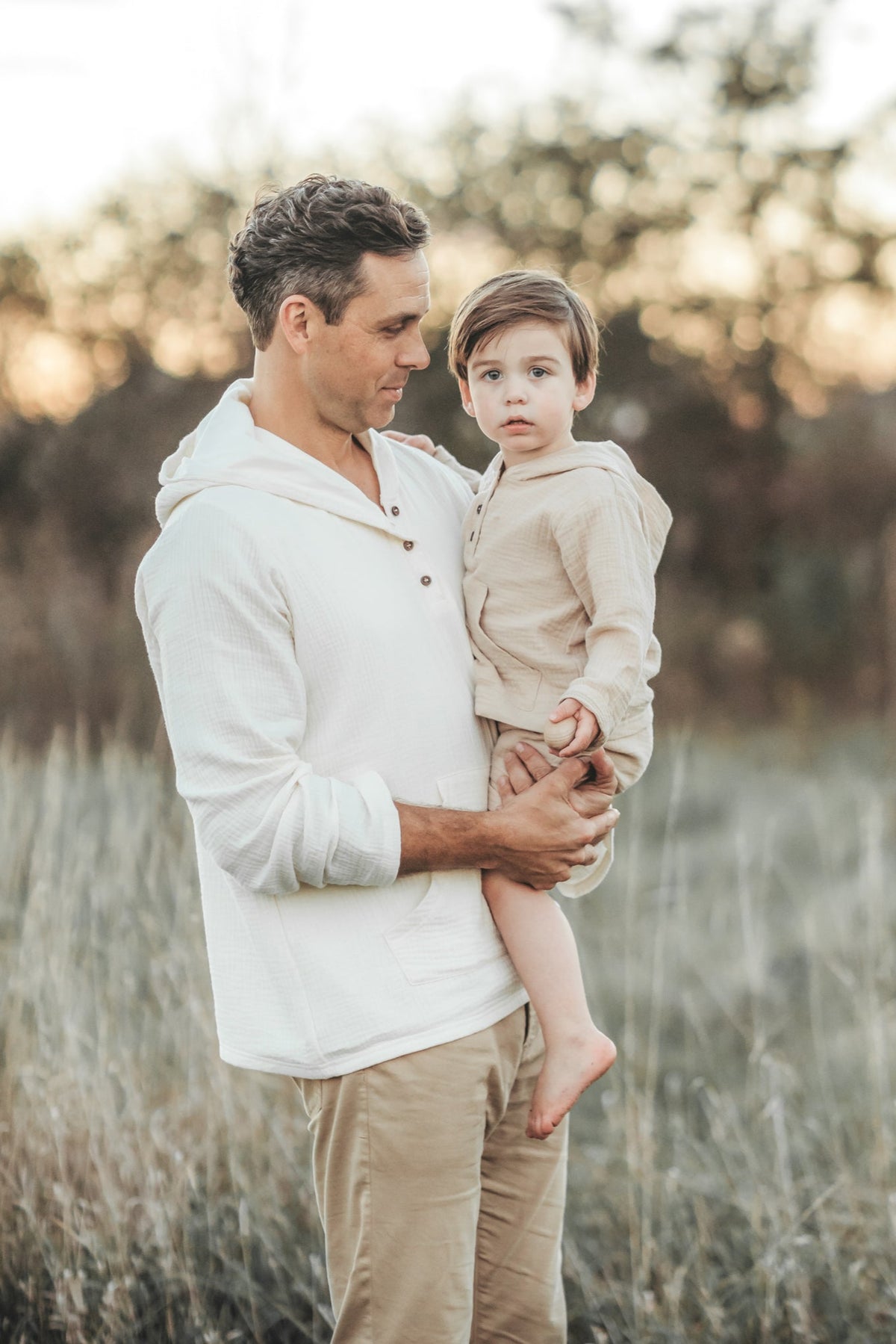 INDIE BLUE Mens Men's Knox Hoodie (light ivory muslin)