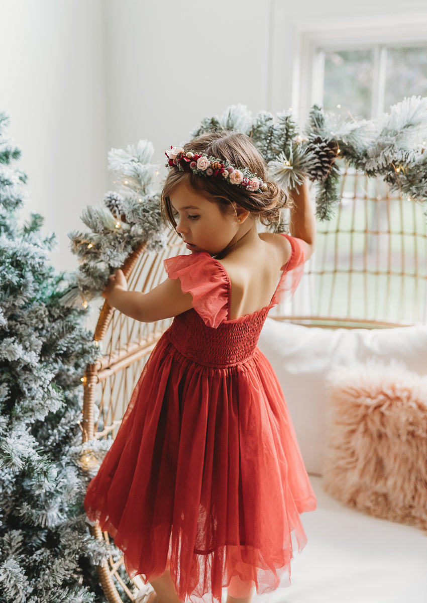 Juliet Dress venetian red tulle INDIE BLUE