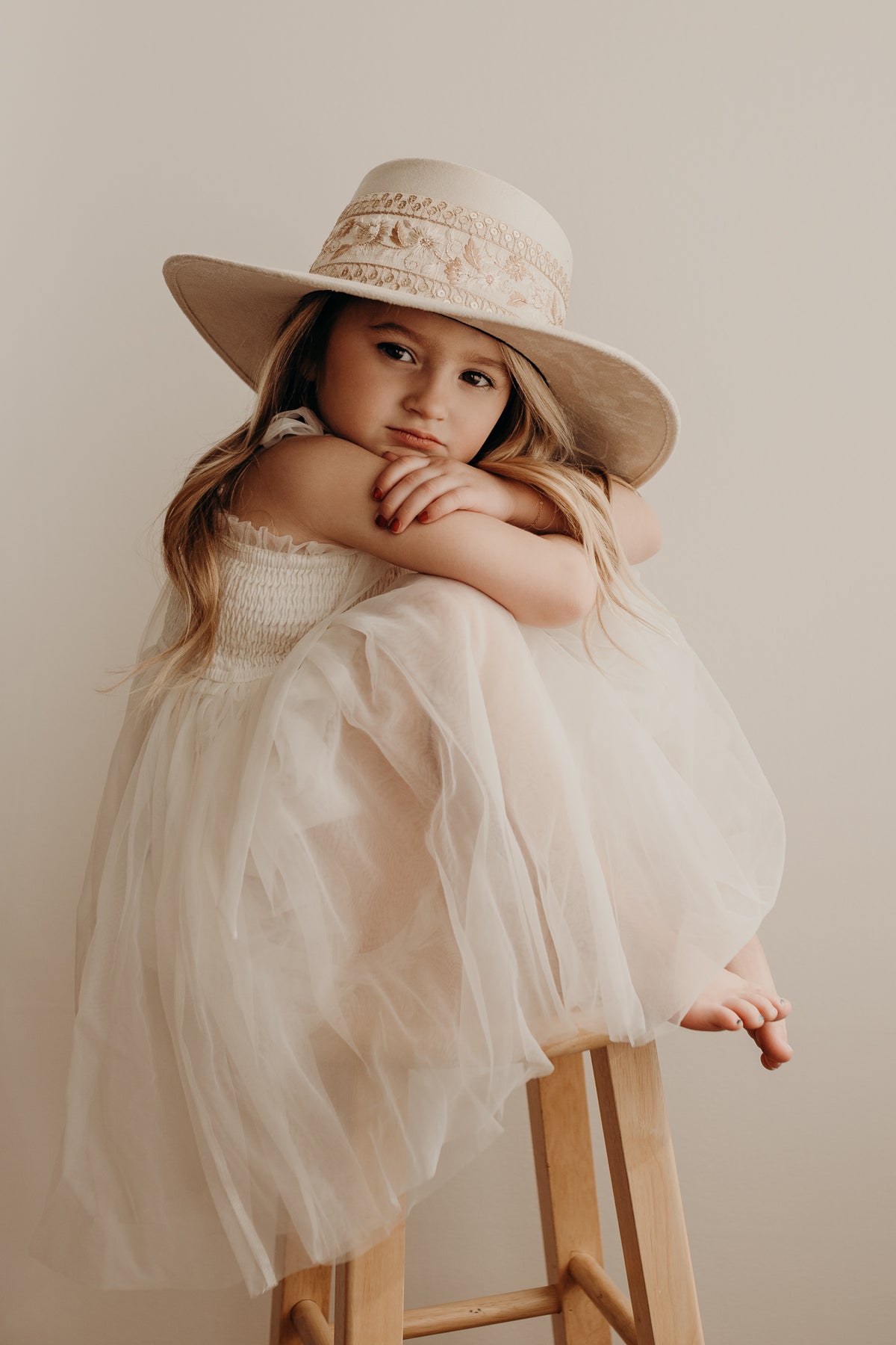 INDIE BLUE Dresses Isa Dress (antique ivory tulle)