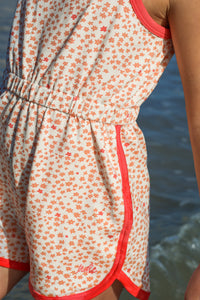 INDIE BLUE Romper Piper Petal Romper (ditzy pink floral) FINAL SALE