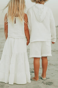 INDIE BLUE Separates Cassie Top (soft white linen) FINAL SALE