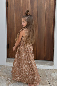 INDIE BLUE Dresses Liza Maxi Dress (cocoa sprigs)