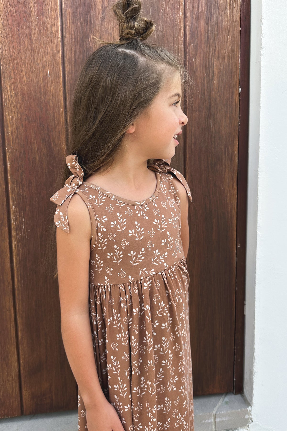 INDIE BLUE Dresses Liza Maxi Dress (cocoa sprigs)