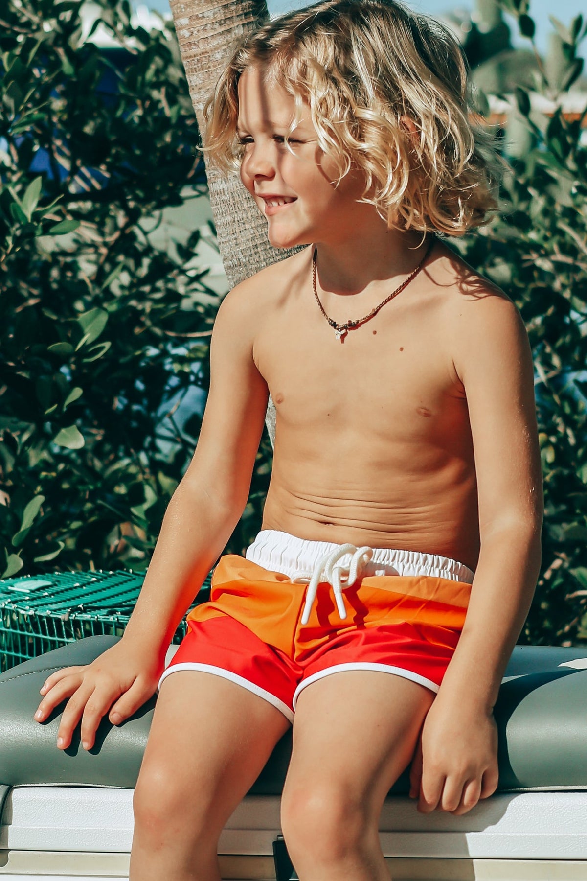 INDIE BLUE SWIM Board Shorts (spice ombre stripe)