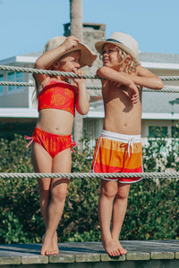 INDIE BLUE SWIM Board Shorts (spice ombre stripe)