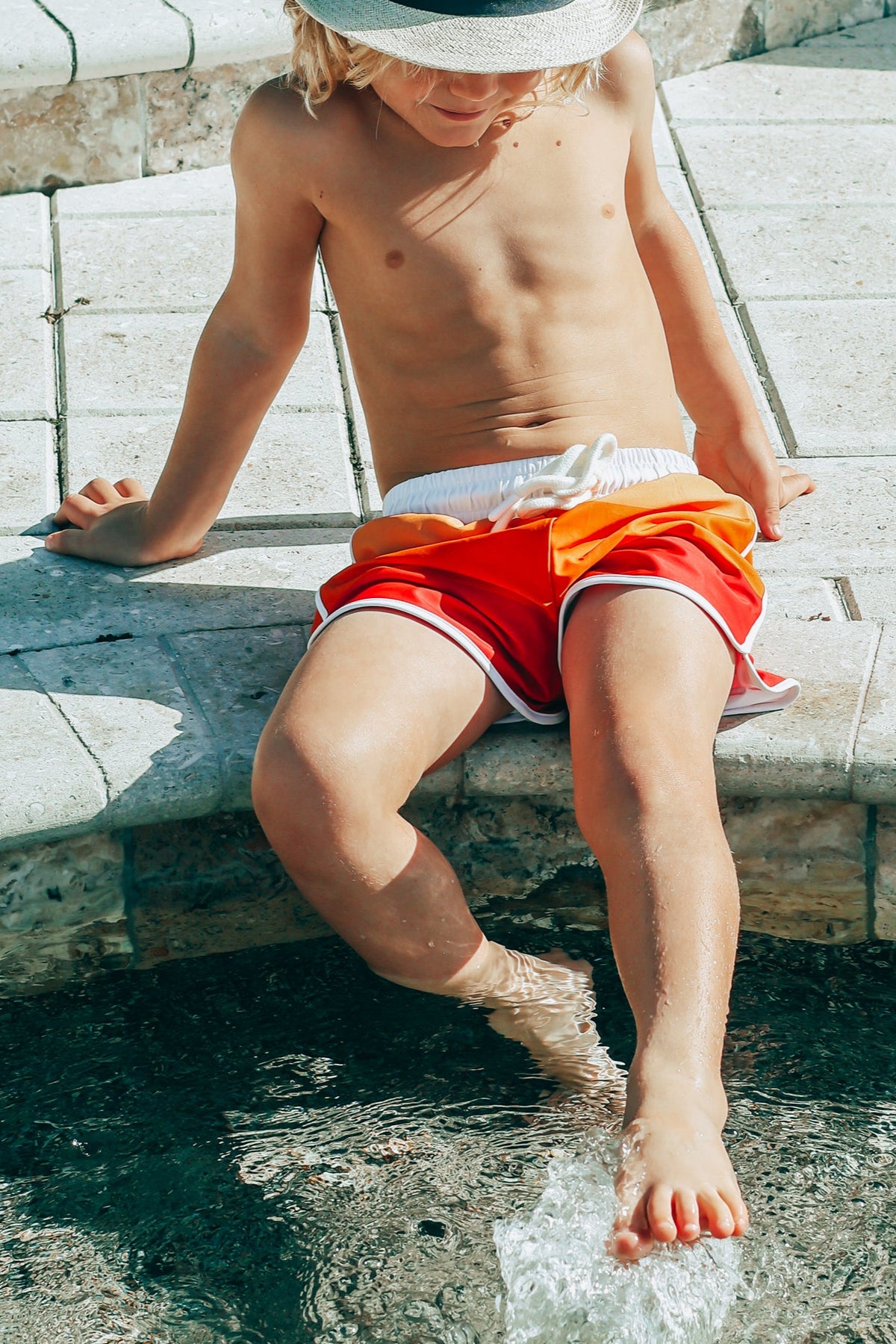 INDIE BLUE SWIM Board Shorts (spice ombre stripe)