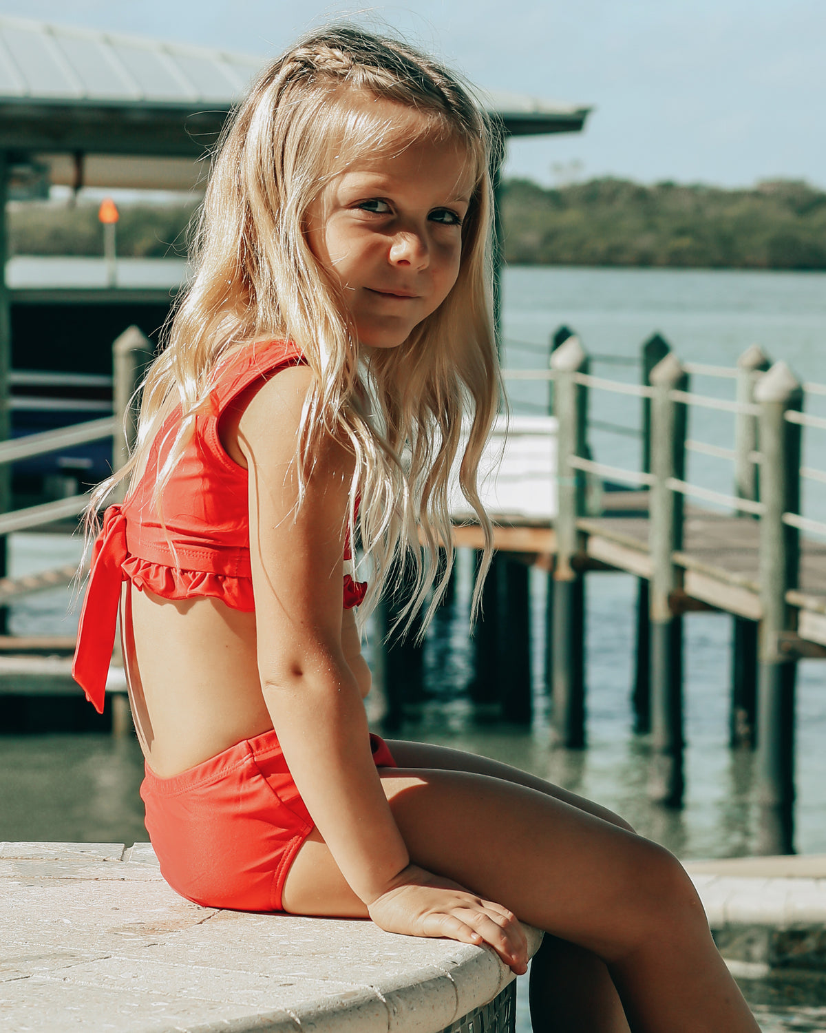 INDIE BLUE SWIM Scoopback Set (cayenne) FINAL SALE