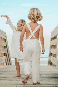 INDIE BLUE Boys Finn Pants (white muslin)