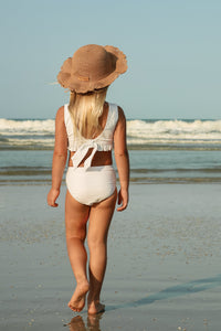 INDIE BLUE SWIM Scoopback Set (bone) FINAL SALE
