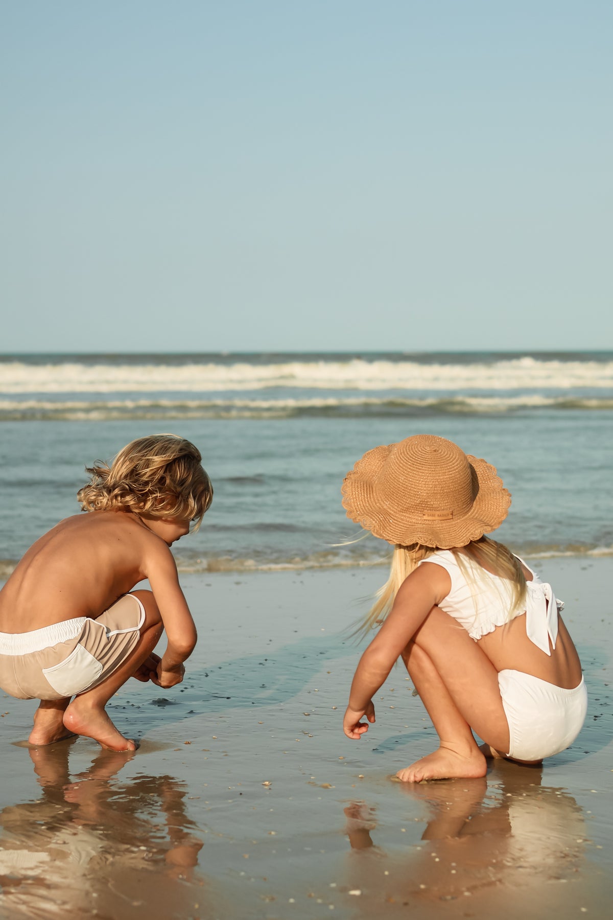 INDIE BLUE SWIM Scoopback Set (bone) FINAL SALE
