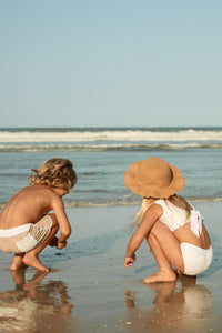 INDIE BLUE SWIM Scoopback Set (bone) FINAL SALE
