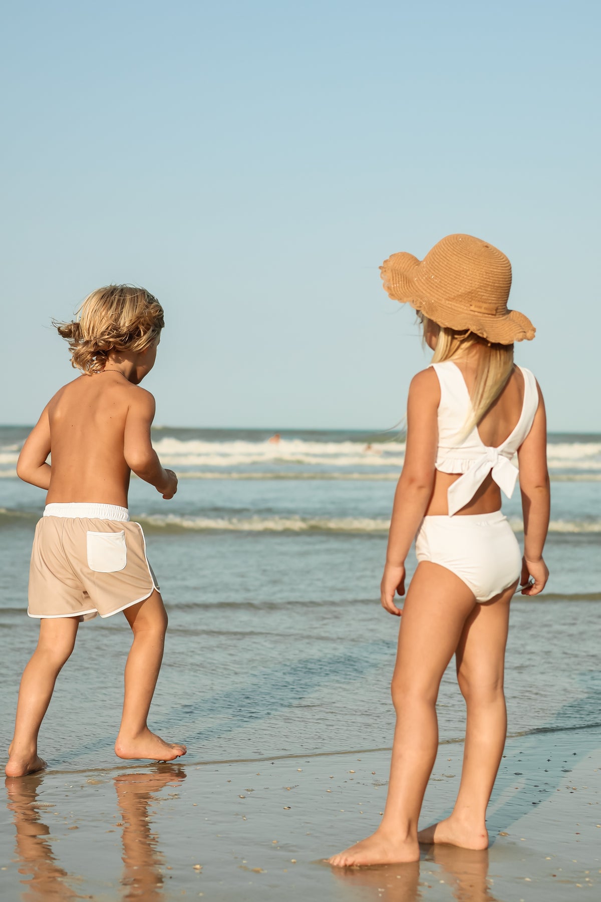 INDIE BLUE SWIM Scoopback Set (bone) FINAL SALE