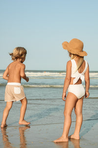INDIE BLUE SWIM Scoopback Set (bone) FINAL SALE