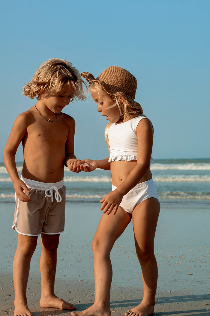 INDIE BLUE SWIM Scoopback Set (bone) FINAL SALE