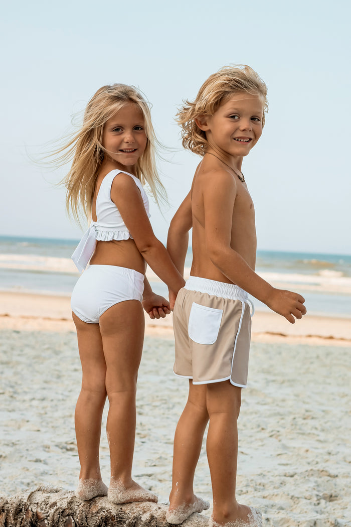 INDIE BLUE SWIM Scoopback Set (bone) FINAL SALE