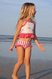 INDIE BLUE SWIM Tankini Set (hot pink suns) FINAL SALE