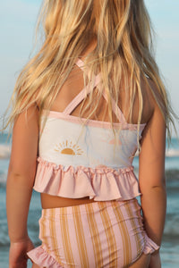 INDIE BLUE SWIM Tankini Set (pink gold suns) FINAL SALE