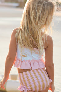 INDIE BLUE SWIM Tankini Set (pink gold suns) FINAL SALE