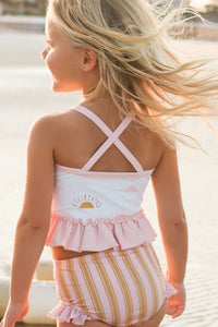 INDIE BLUE SWIM Tankini Set (pink gold suns) FINAL SALE