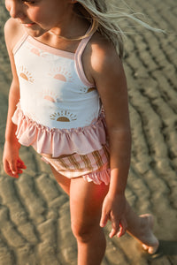 INDIE BLUE SWIM Tankini Set (pink gold suns) FINAL SALE