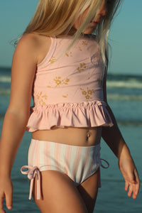 INDIE BLUE SWIM Tankini Set (pink gold floral) FINAL SALE