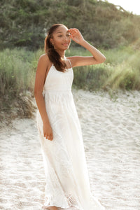 INDIE BLUE Women Women's Phoebe Lace Dress (ivory)