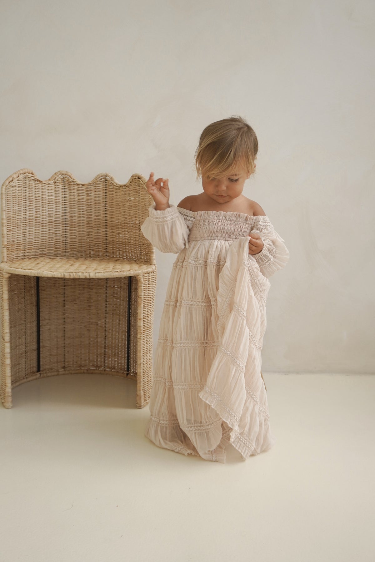 INDIE BLUE Dresses Pippa Maxi (natural chiffon)