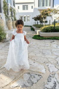 INDIE BLUE Dresses Marabella Dress (white chiffon)